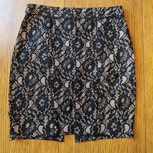 2 for $5 Express Black & Tan Lace Skirt sz 2